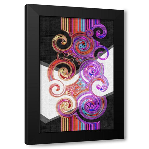 Twirl II Black Modern Wood Framed Art Print with Double Matting by Burghardt, James