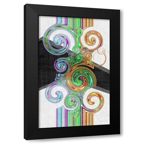 Twirl III Black Modern Wood Framed Art Print by Burghardt, James