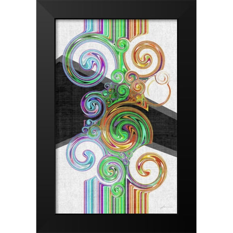 Twirl III Black Modern Wood Framed Art Print by Burghardt, James