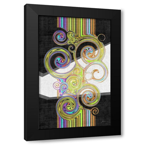 Twirl IV Black Modern Wood Framed Art Print by Burghardt, James