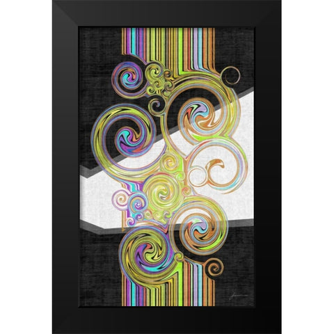 Twirl IV Black Modern Wood Framed Art Print by Burghardt, James