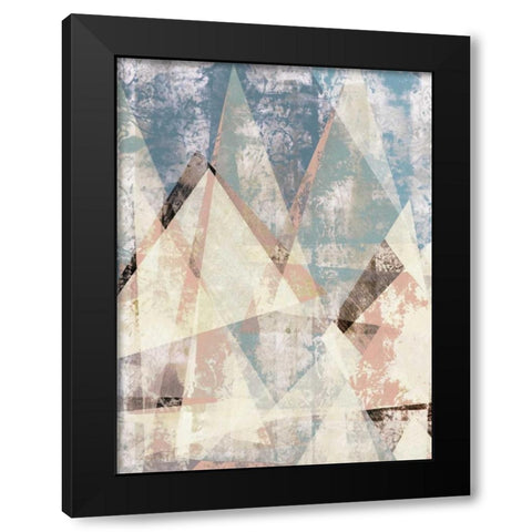 Color Juxtapose I Black Modern Wood Framed Art Print with Double Matting by Goldberger, Jennifer