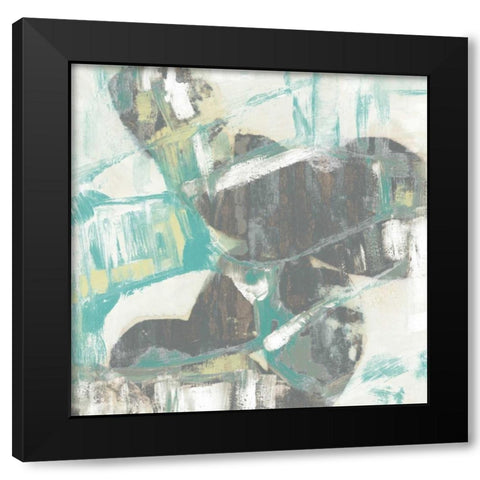 Stacked Orbs I Black Modern Wood Framed Art Print by Goldberger, Jennifer