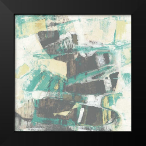 Stacked Orbs II Black Modern Wood Framed Art Print by Goldberger, Jennifer