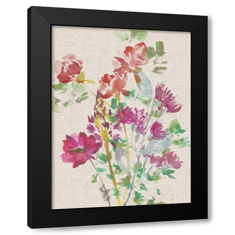 Linen Bouquet I Black Modern Wood Framed Art Print with Double Matting by Mosley, Kiana