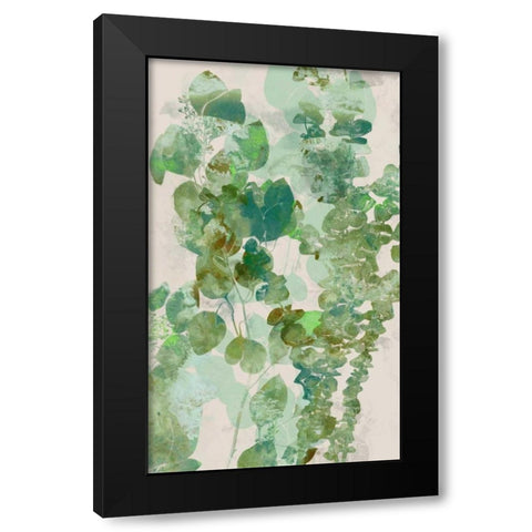 Watercolor Eucalyptus II Black Modern Wood Framed Art Print with Double Matting by Goldberger, Jennifer