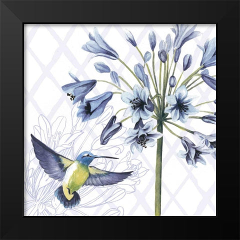 Hummingbird Dance II Black Modern Wood Framed Art Print by Popp, Grace