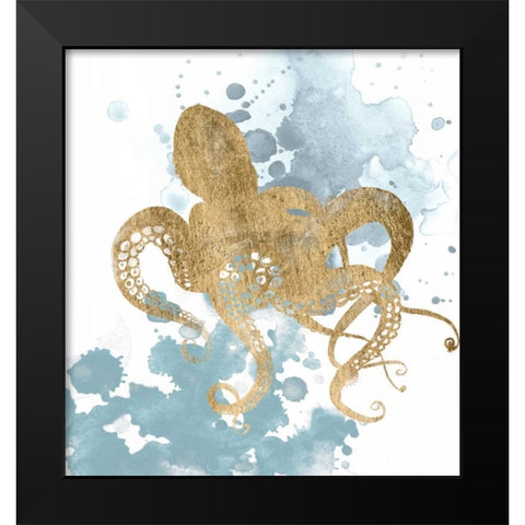 Gilded Splash I Black Modern Wood Framed Art Print by Popp, Grace