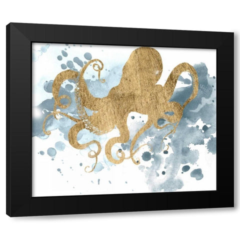 Gilded Splash II Black Modern Wood Framed Art Print with Double Matting by Popp, Grace