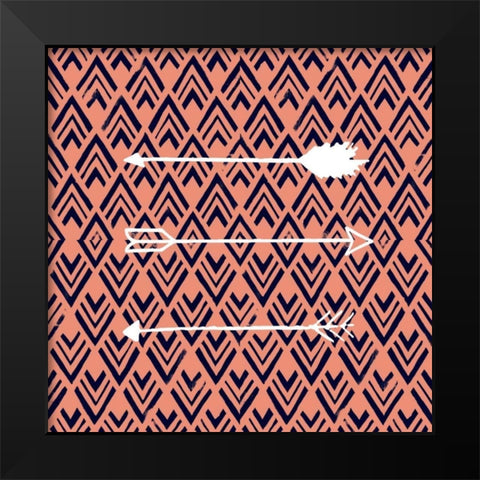 Deco Arrow II Black Modern Wood Framed Art Print by Studio W