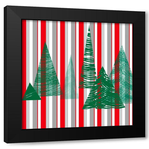 Oh Christmas Tree III Black Modern Wood Framed Art Print by Gordon, Sharon