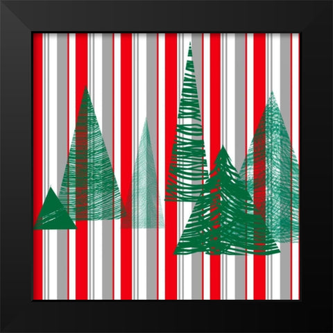 Oh Christmas Tree III Black Modern Wood Framed Art Print by Gordon, Sharon