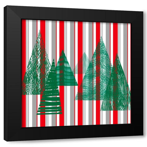 Oh Christmas Tree IV Black Modern Wood Framed Art Print by Gordon, Sharon
