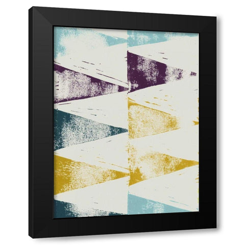 Harlequin Tryst II Black Modern Wood Framed Art Print with Double Matting by Popp, Grace