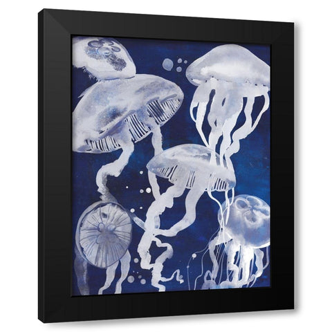 Custom Swarm II Black Modern Wood Framed Art Print by Popp, Grace