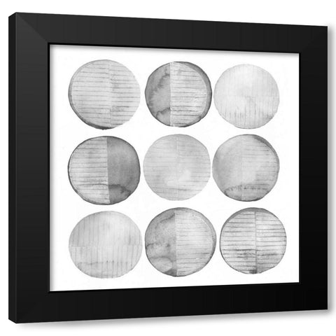 Soft Circles I Black Modern Wood Framed Art Print by Popp, Grace
