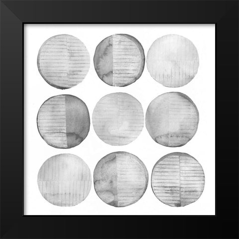 Soft Circles I Black Modern Wood Framed Art Print by Popp, Grace