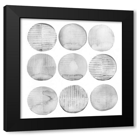 Soft Circles II Black Modern Wood Framed Art Print with Double Matting by Popp, Grace