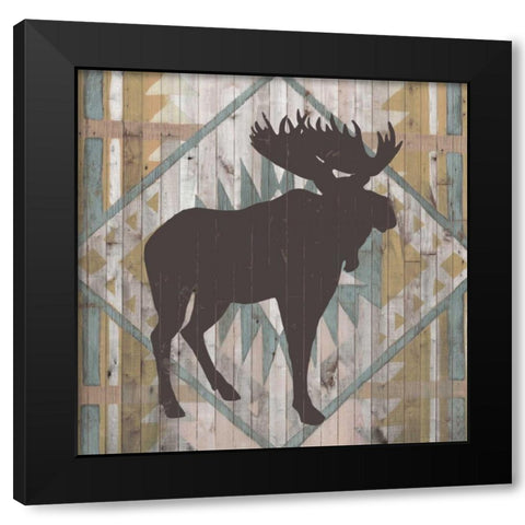 Southwest Lodge Animals IV Black Modern Wood Framed Art Print with Double Matting by Vision Studio
