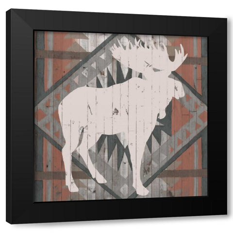 Southwest Lodge Silhouette IV Black Modern Wood Framed Art Print with Double Matting by Vision Studio