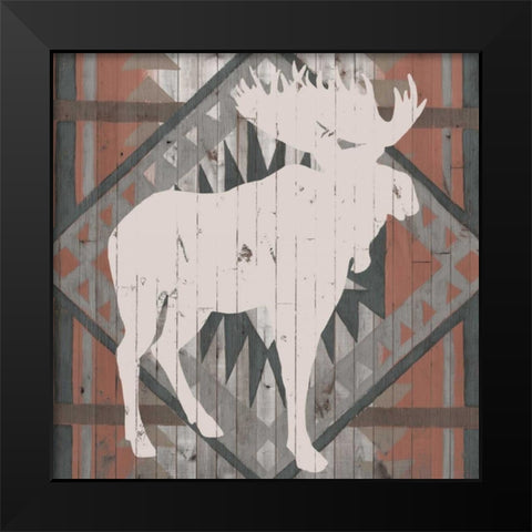 Southwest Lodge Silhouette IV Black Modern Wood Framed Art Print by Vision Studio
