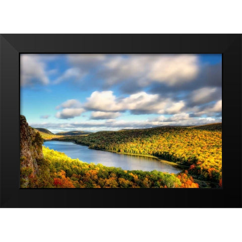 Lake of the Clouds Black Modern Wood Framed Art Print by Burchett, P.H.