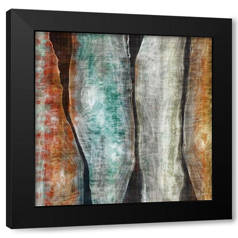 Painted Live Edge II Black Modern Wood Framed Art Print with Double Matting by Butler, John