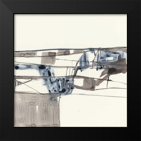 Stark Lines I Black Modern Wood Framed Art Print by Goldberger, Jennifer