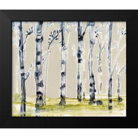Parchment Birchline I Black Modern Wood Framed Art Print by Goldberger, Jennifer