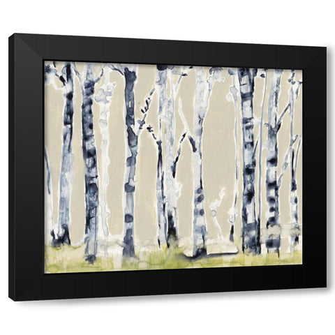 Parchment Birchline II Black Modern Wood Framed Art Print by Goldberger, Jennifer