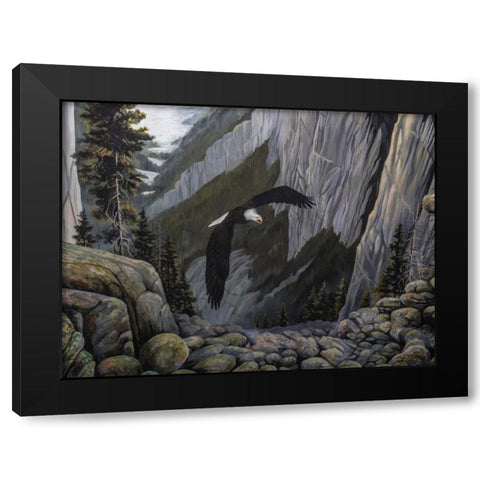Soaring High I Black Modern Wood Framed Art Print by Lynnsy, B.