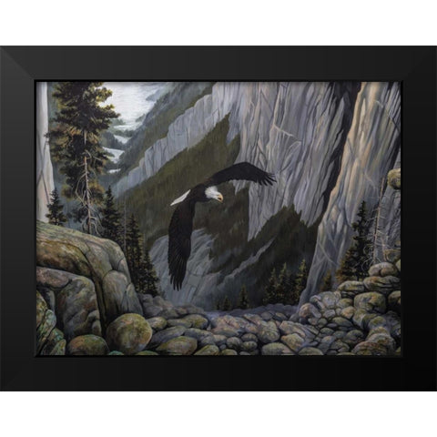 Soaring High I Black Modern Wood Framed Art Print by Lynnsy, B.