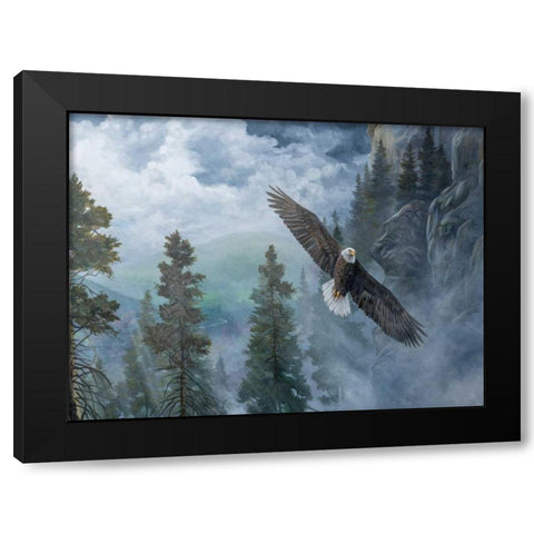Soaring High II Black Modern Wood Framed Art Print by Lynnsy, B.