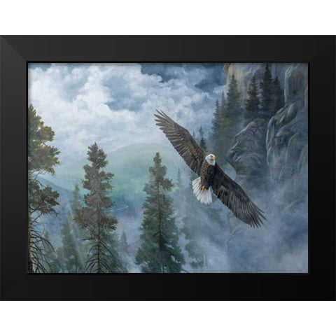 Soaring High II Black Modern Wood Framed Art Print by Lynnsy, B.
