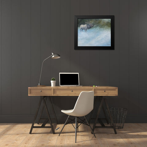 Elk Journey II Black Modern Wood Framed Art Print by Lynnsy, B.