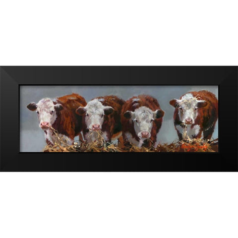 The Diners Club Black Modern Wood Framed Art Print by Hawley, Carolyne