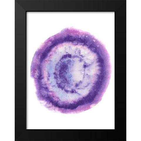 Radiant Geode II Black Modern Wood Framed Art Print by McCavitt, Naomi