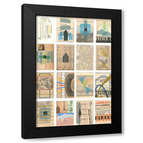 Mid Century Grid I Black Modern Wood Framed Art Print by Galapon, Nikki