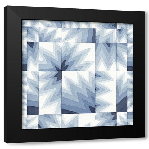 Gradient Indigo III Black Modern Wood Framed Art Print by Galapon, Nikki