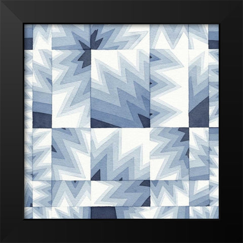 Gradient Indigo IV Black Modern Wood Framed Art Print by Galapon, Nikki