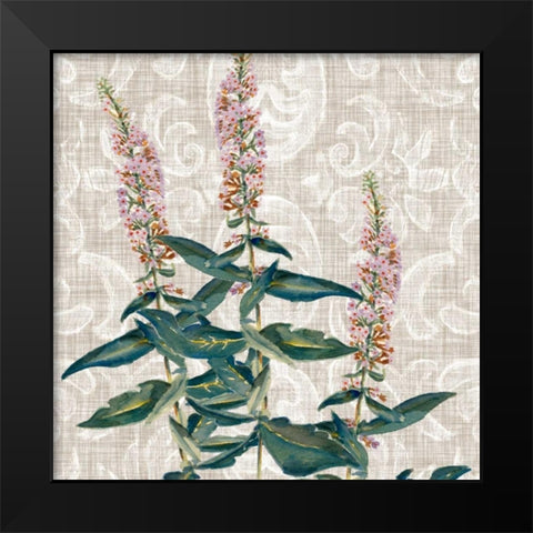 Flower Study Collection D Black Modern Wood Framed Art Print by Miller, Dianne