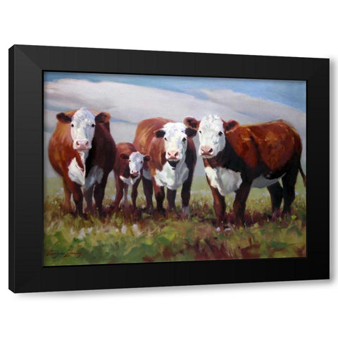 Home on the Range Black Modern Wood Framed Art Print with Double Matting by Hawley, Carolyne
