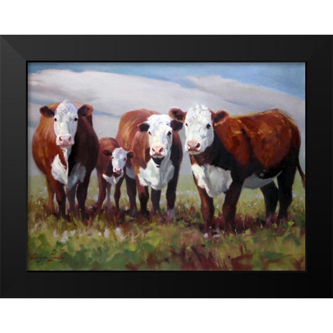 Home on the Range Black Modern Wood Framed Art Print by Hawley, Carolyne