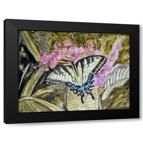 Butterfly in Nature II Black Modern Wood Framed Art Print by Lynnsy, B.