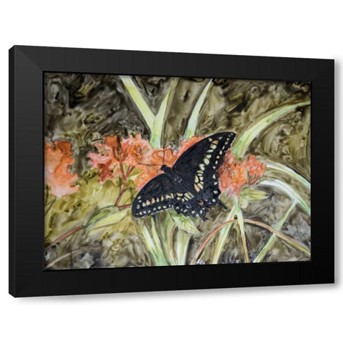 Butterfly in Nature III Black Modern Wood Framed Art Print with Double Matting by Lynnsy, B.