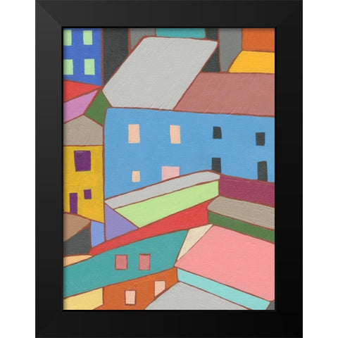 Rooftops in Color I Black Modern Wood Framed Art Print by Galapon, Nikki