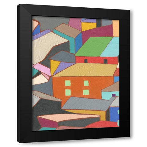 Rooftops in Color III Black Modern Wood Framed Art Print by Galapon, Nikki