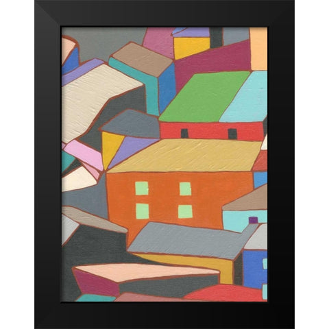 Rooftops in Color III Black Modern Wood Framed Art Print by Galapon, Nikki