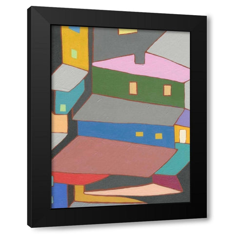 Rooftops in Color IV Black Modern Wood Framed Art Print with Double Matting by Galapon, Nikki