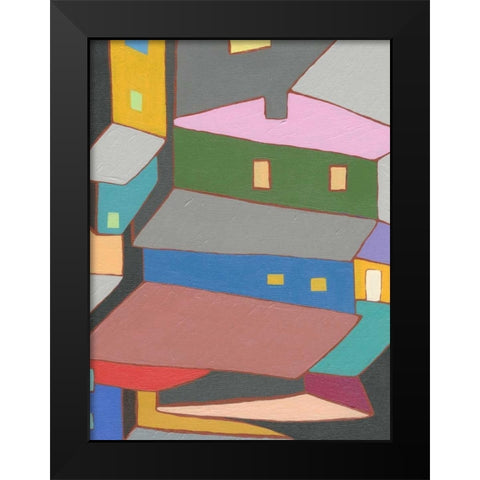 Rooftops in Color IV Black Modern Wood Framed Art Print by Galapon, Nikki